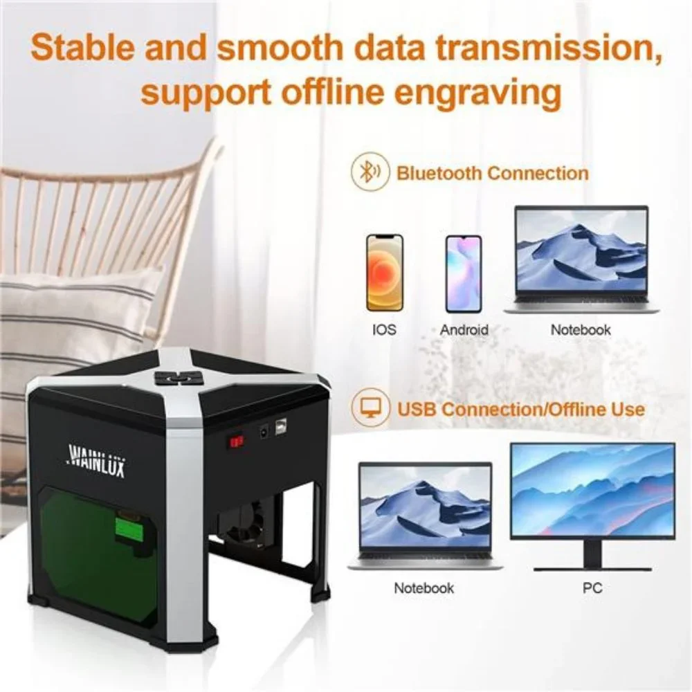Laser Engraver WAINLUX K6 Pro, 3000mW Laser Engraving Machine, 0.05mm Accuracy
